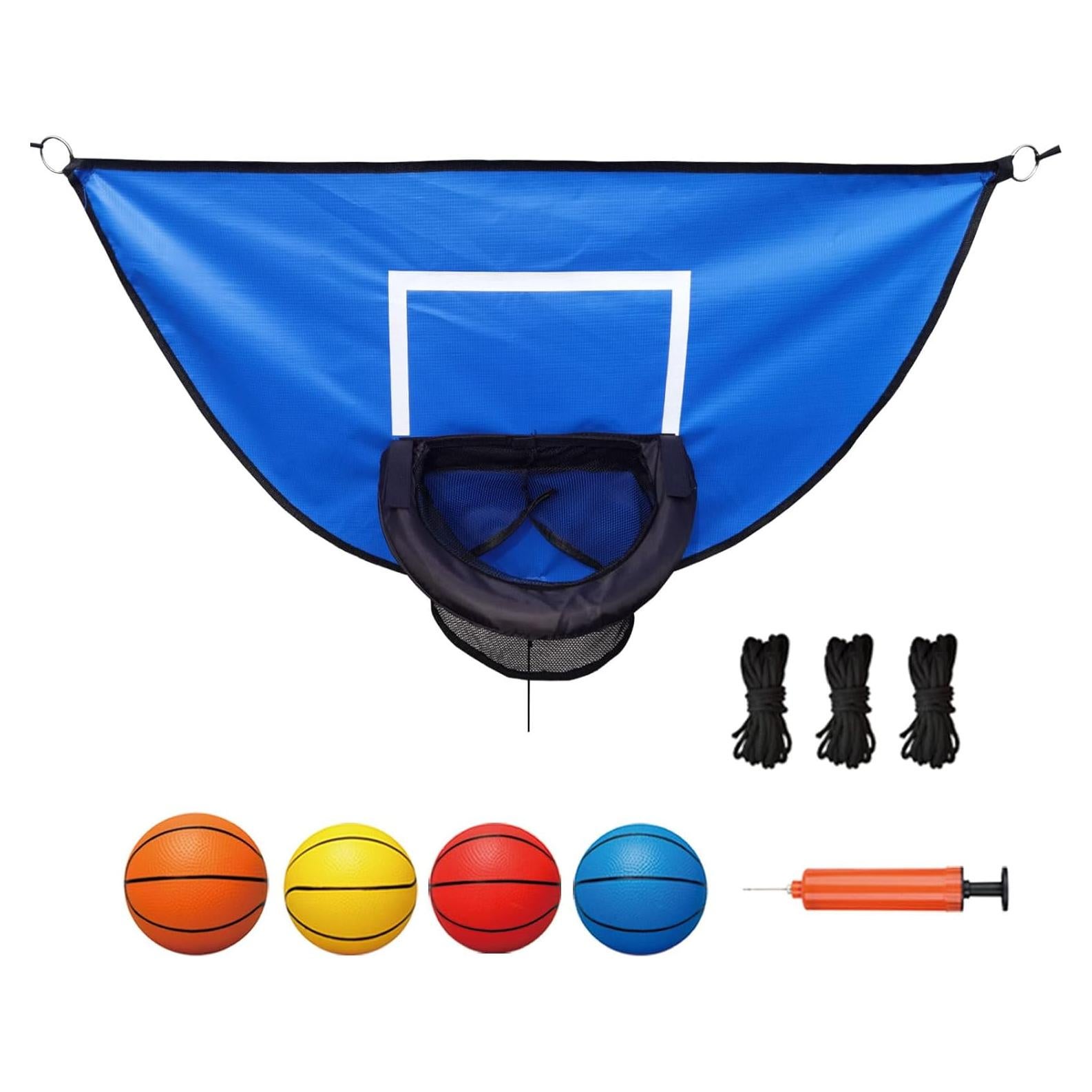 Aro de Baloncesto para Trampolín XATAMIO con Bomba y 4 Pelotas