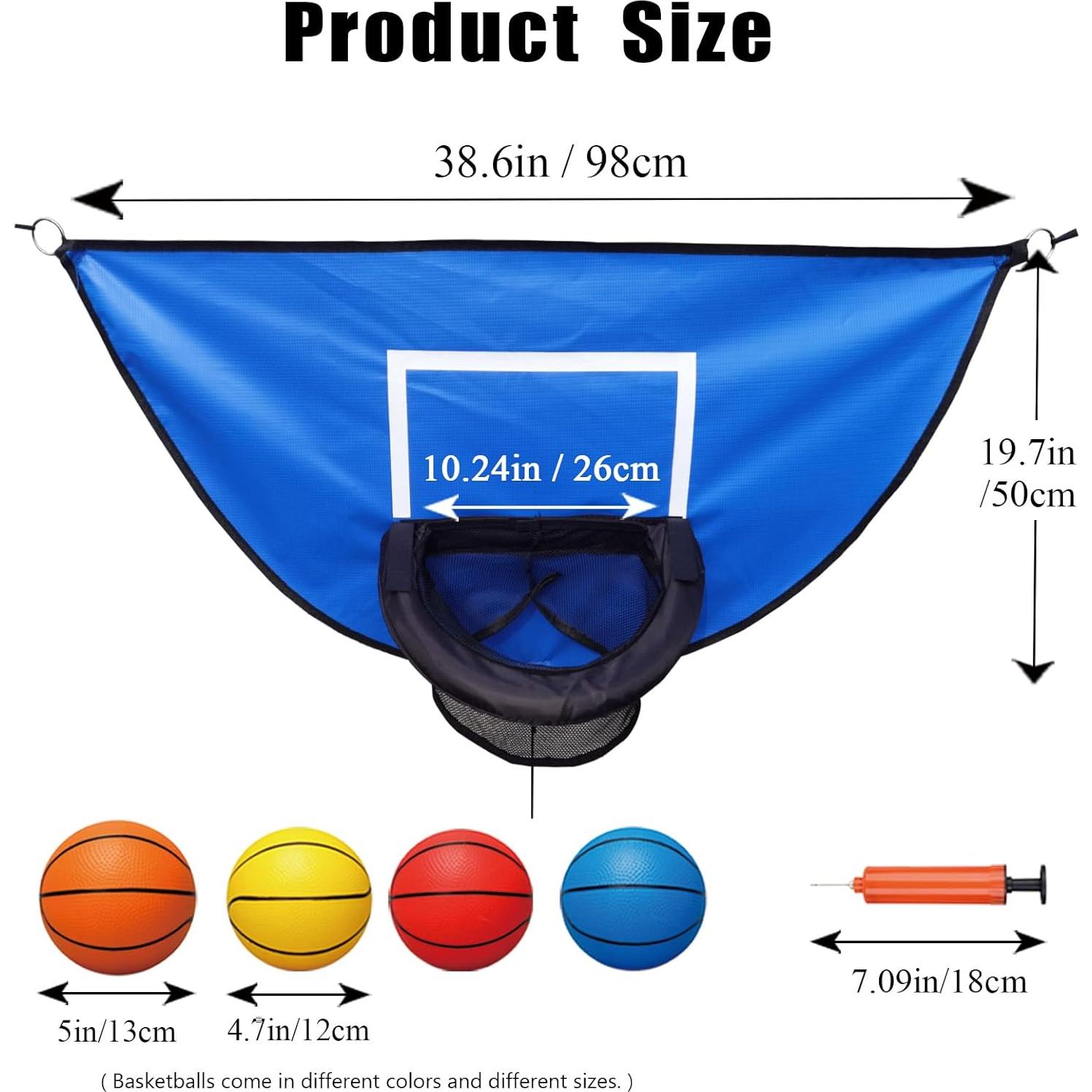 Aro de Baloncesto para Trampolín XATAMIO con Bomba y 4 Pelotas