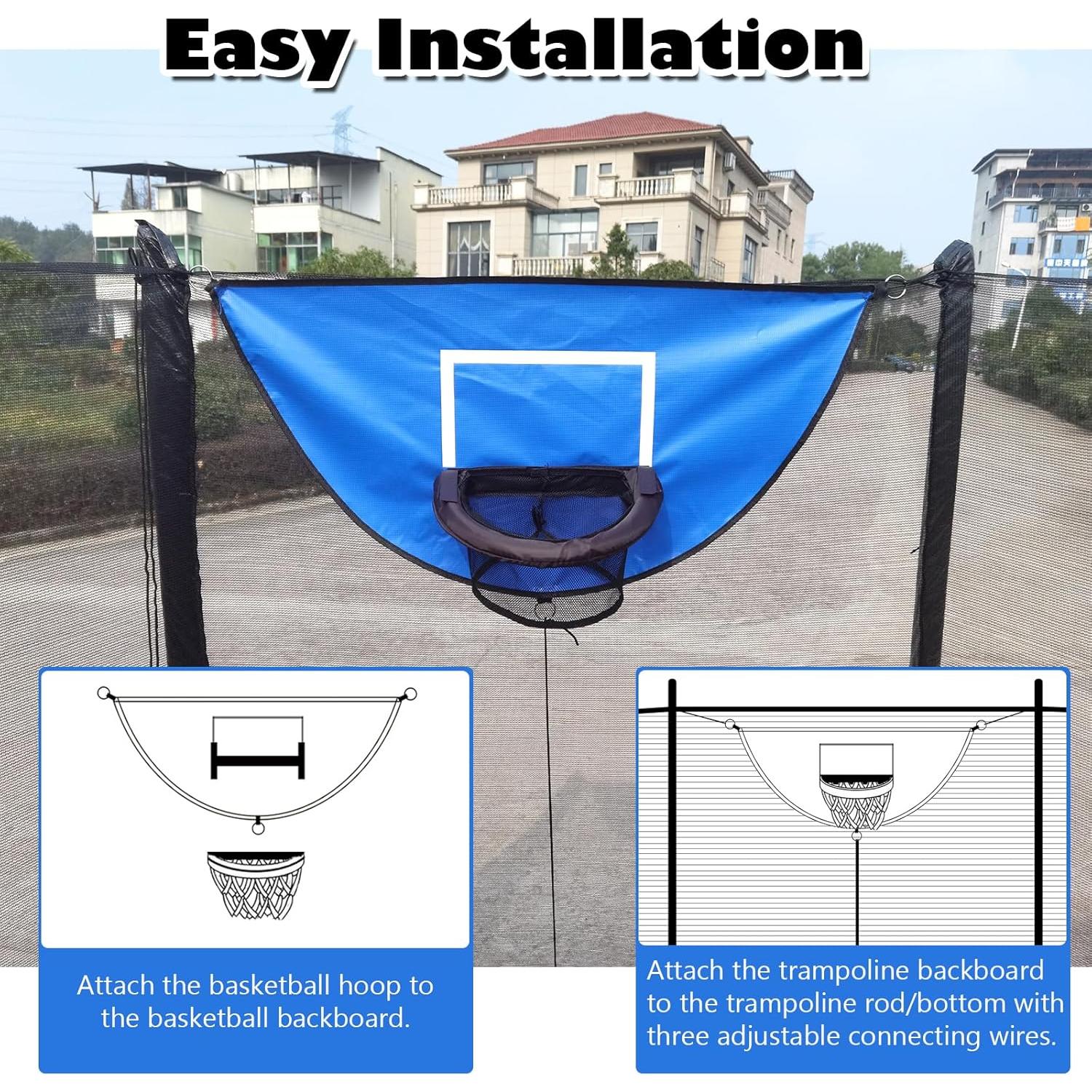 Aro de Baloncesto para Trampolín XATAMIO con Bomba y 4 Pelotas