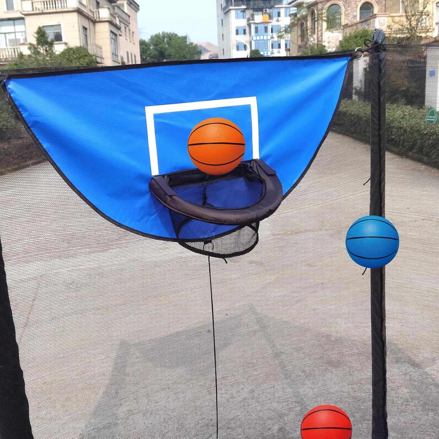 Aro de Baloncesto para Trampolín XATAMIO con Bomba y 4 Pelotas
