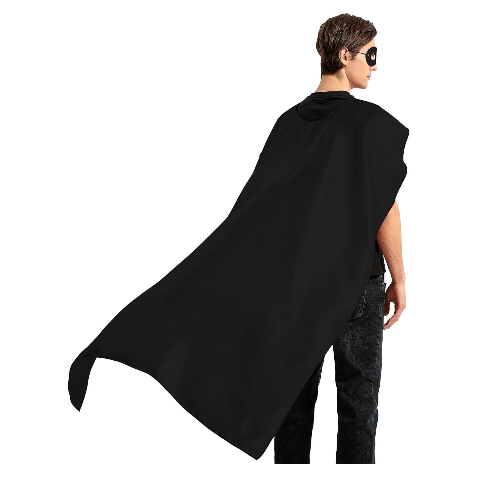 Capa y Máscara de Superhéroe para Adultos Dreamture - Negro