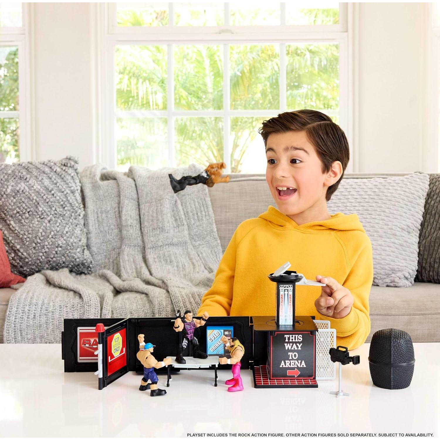 Juego de Micrófono 2-en-1 Mattel WWE Knuckle Crunchers The Rock 8.25 cm