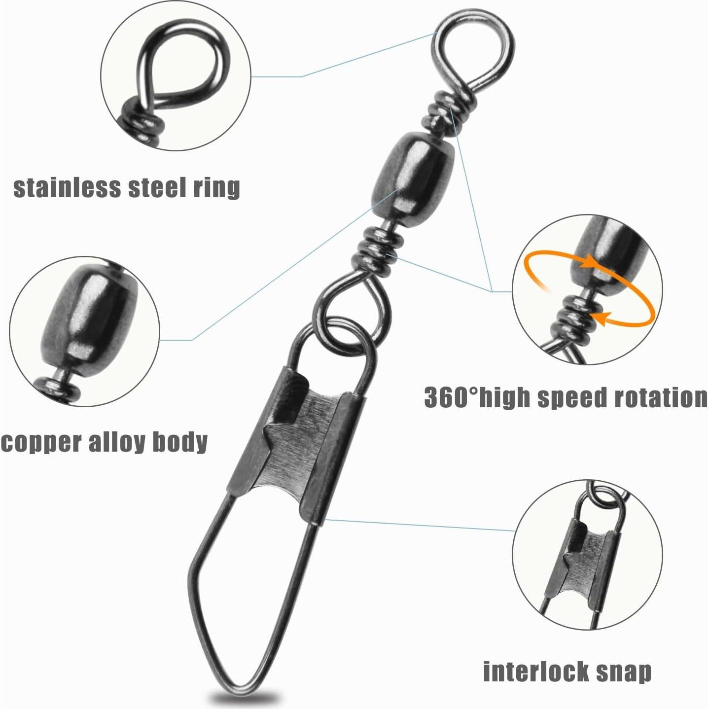 Kit de Ganchos Giratorios AGOOL 50pcs Alta Resistencia