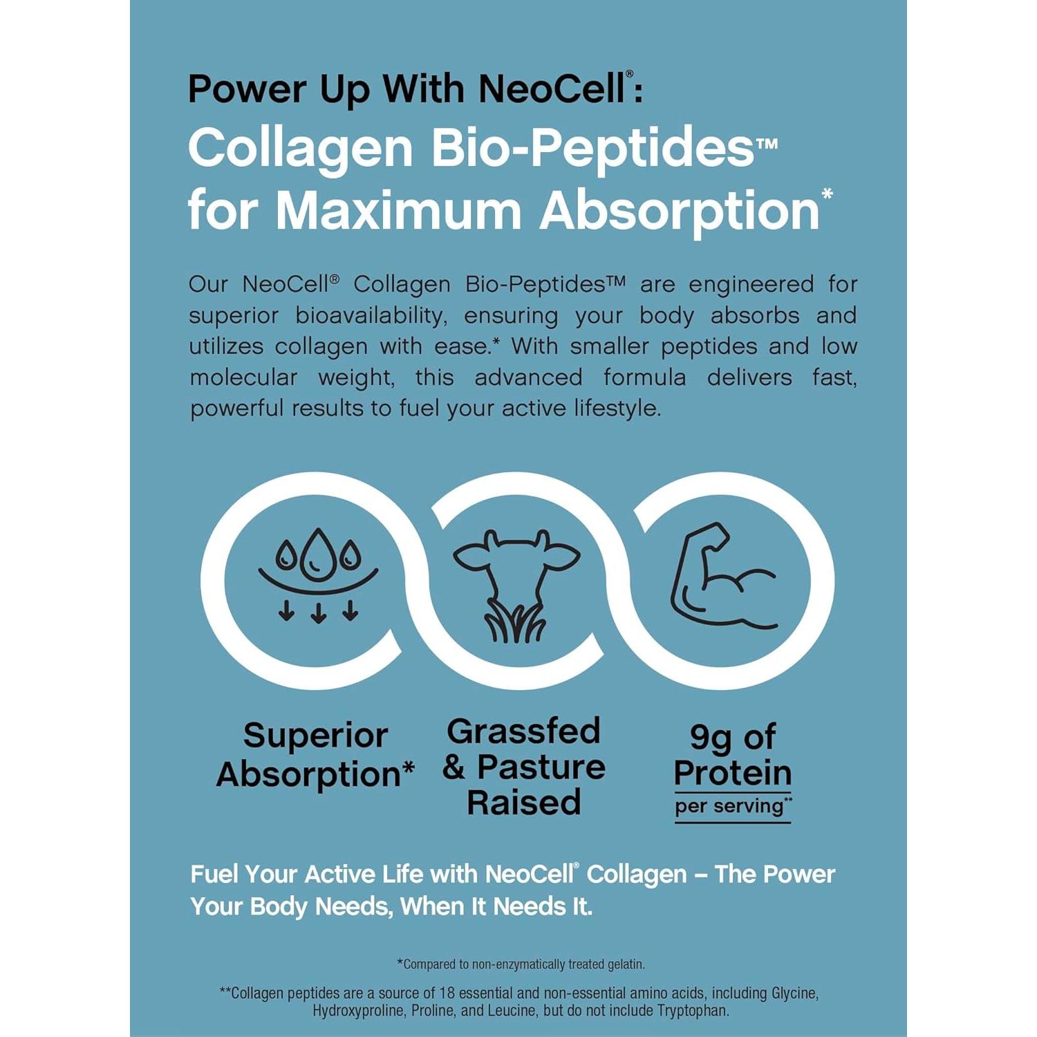 NeoCell Colágeno Bio-Péptidos en Polvo 283.5g - Super Piel y Cabello