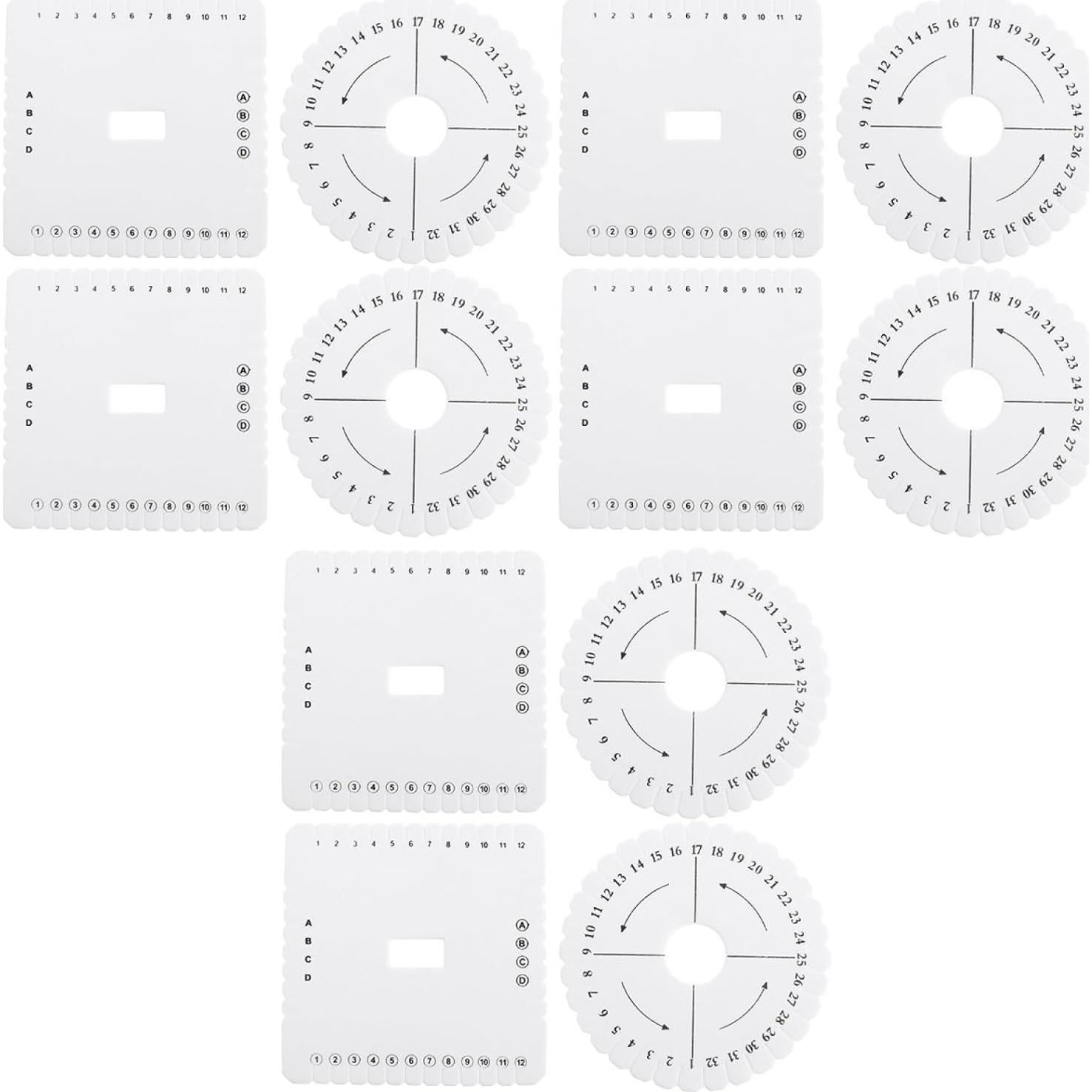 KALLORY Kit de Herramientas para Hacer Pulseras Kumihimo 12 Pcs