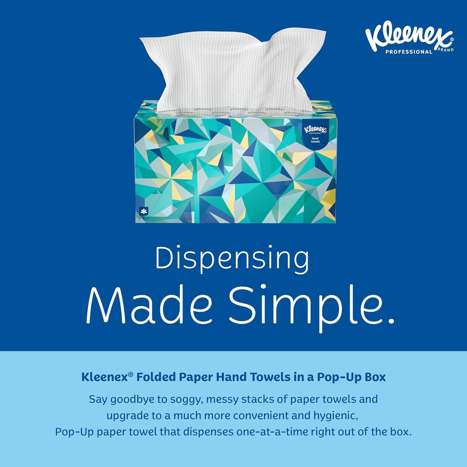KLEENEX Toallas de Mano Pop-Up 120 Unidades Papel 22.86x26.67 cm