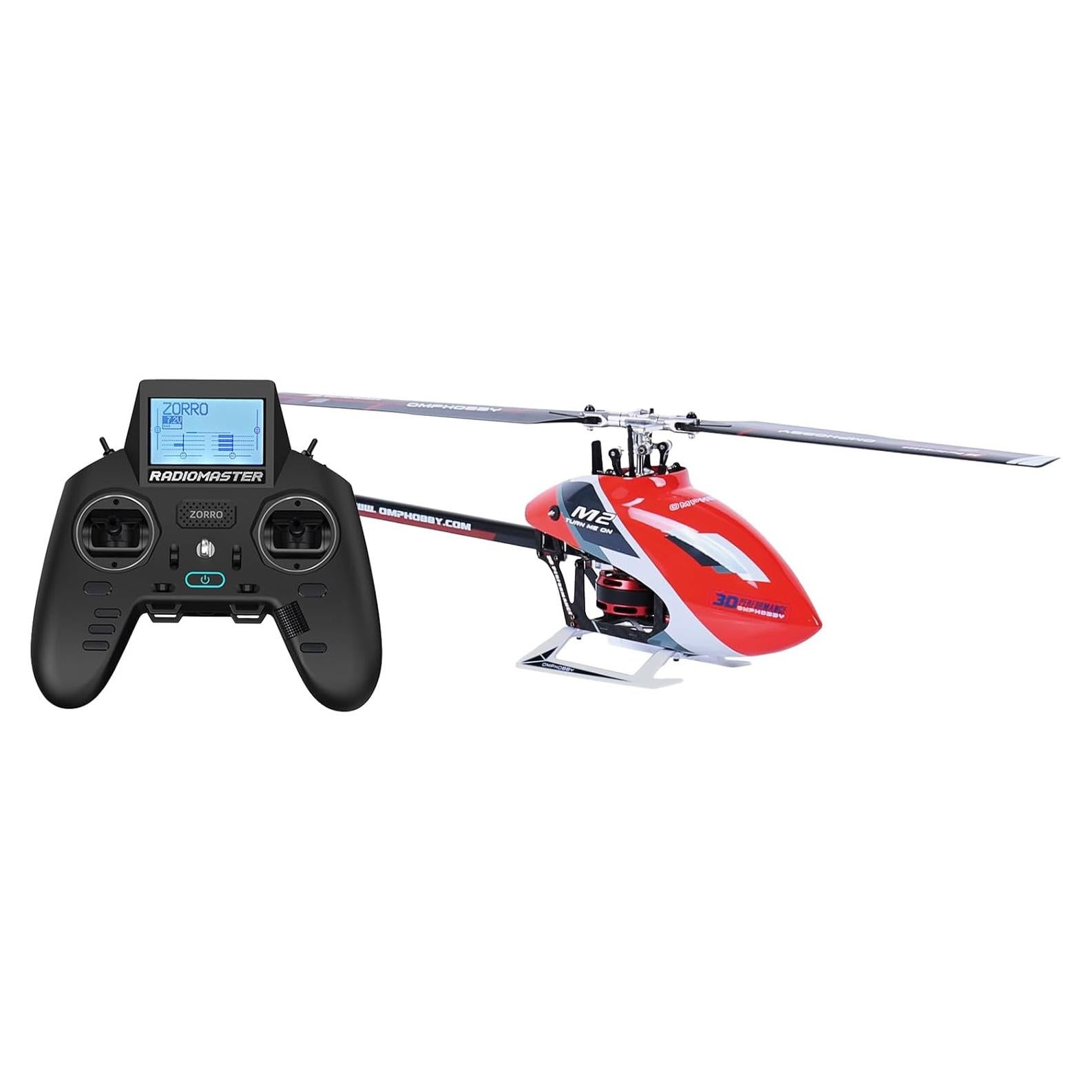 Helicóptero RC OMPHOBBY M2 EVO MK2 RTF 1.55 kg Rojo