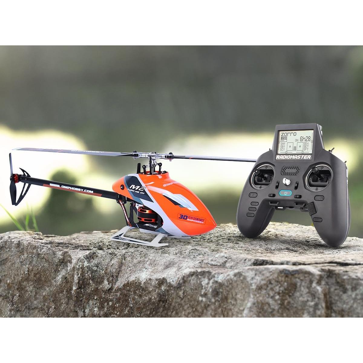 Helicóptero RC OMPHOBBY M2 EVO MK2 RTF 1.55 kg Rojo