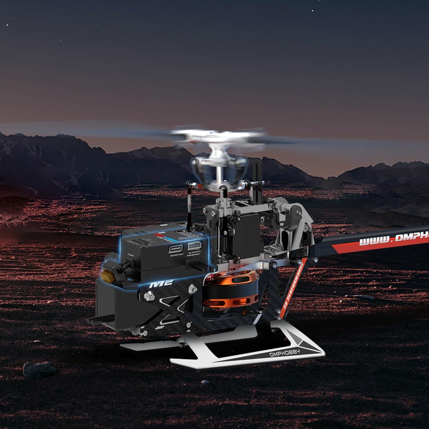 Helicóptero RC OMPHOBBY M2 EVO MK2 RTF 1.55 kg Rojo