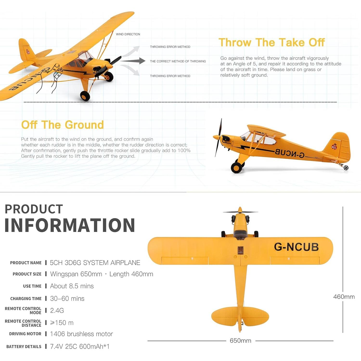 Avión de Control Remoto XK A160 RTF 1.11 kg 6 Ejes Acrobático