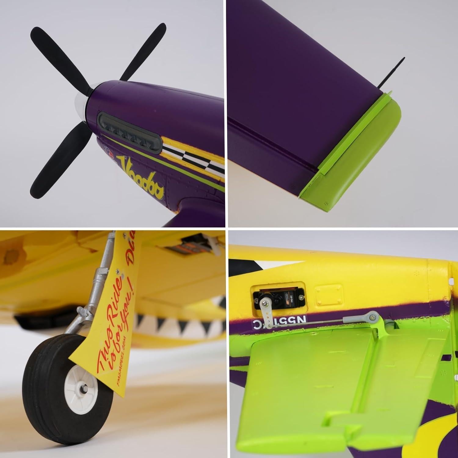 Avión RC FMS P-51 VD Mustang 1100mm PNP Sin Radio