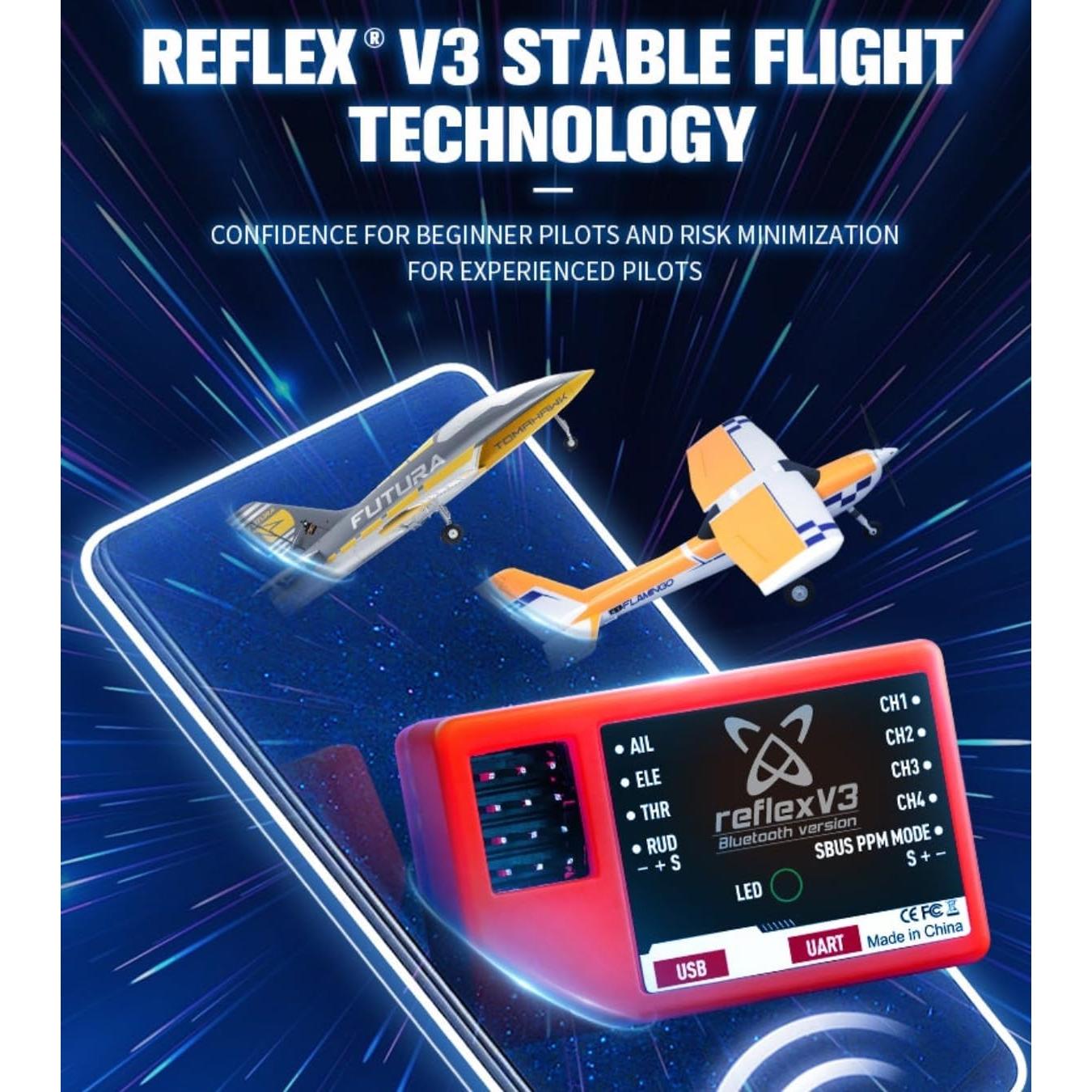 Controlador de Vuelo FMS Reflex V3 con Giroscopio para RC