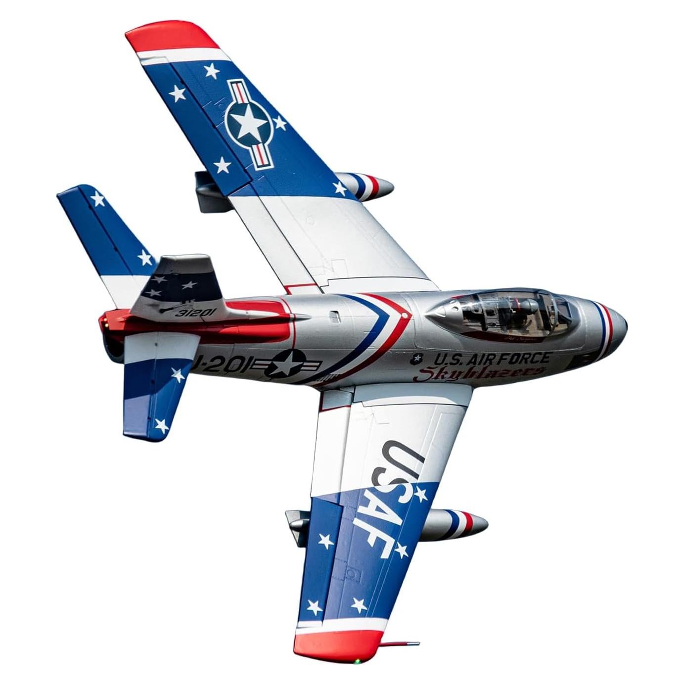 Avión RC FMS F-86 Skyblazer 80mm Azul PNP para Adultos