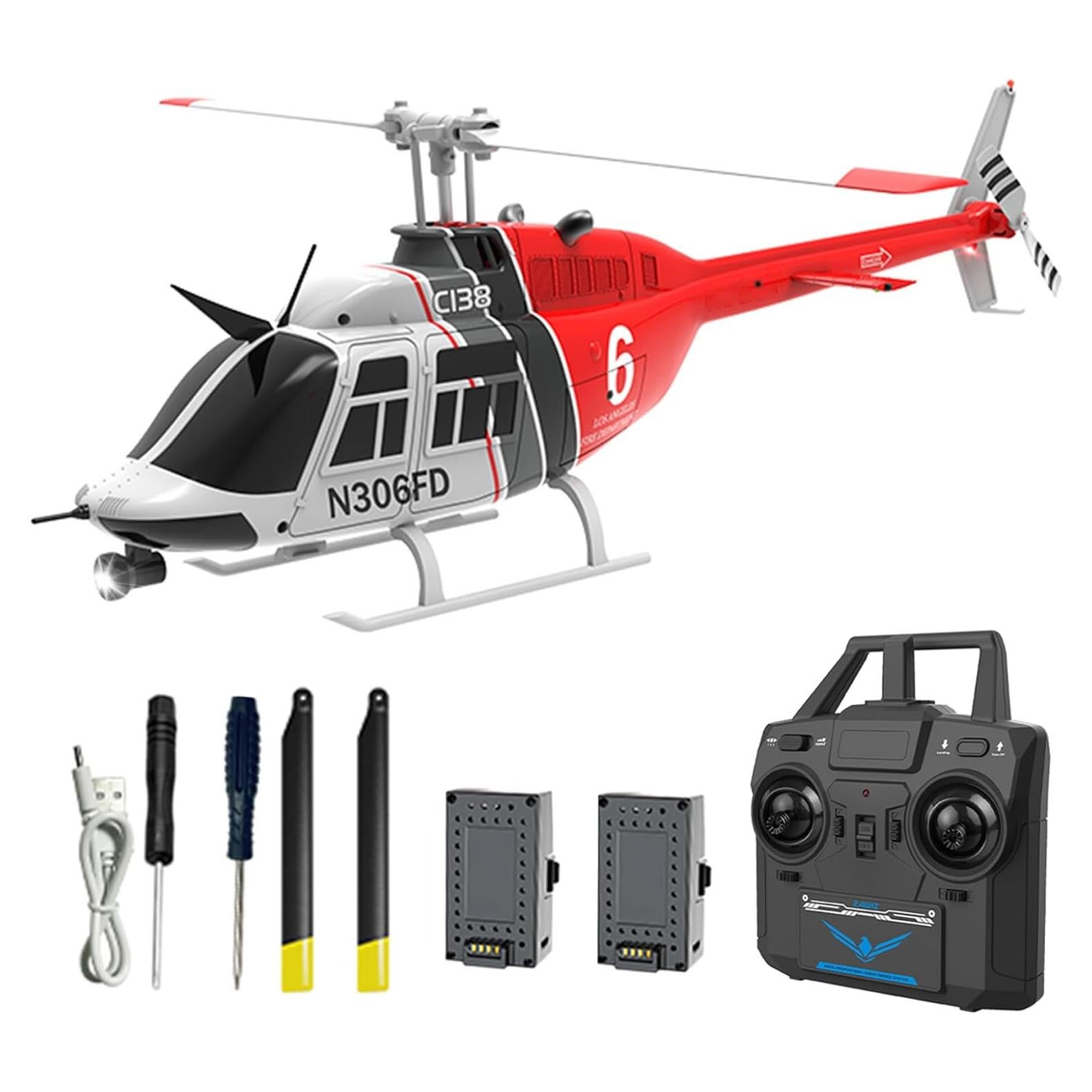 Helicóptero RC Bell206 C138 2.4GHz 4CH con Giroscopio