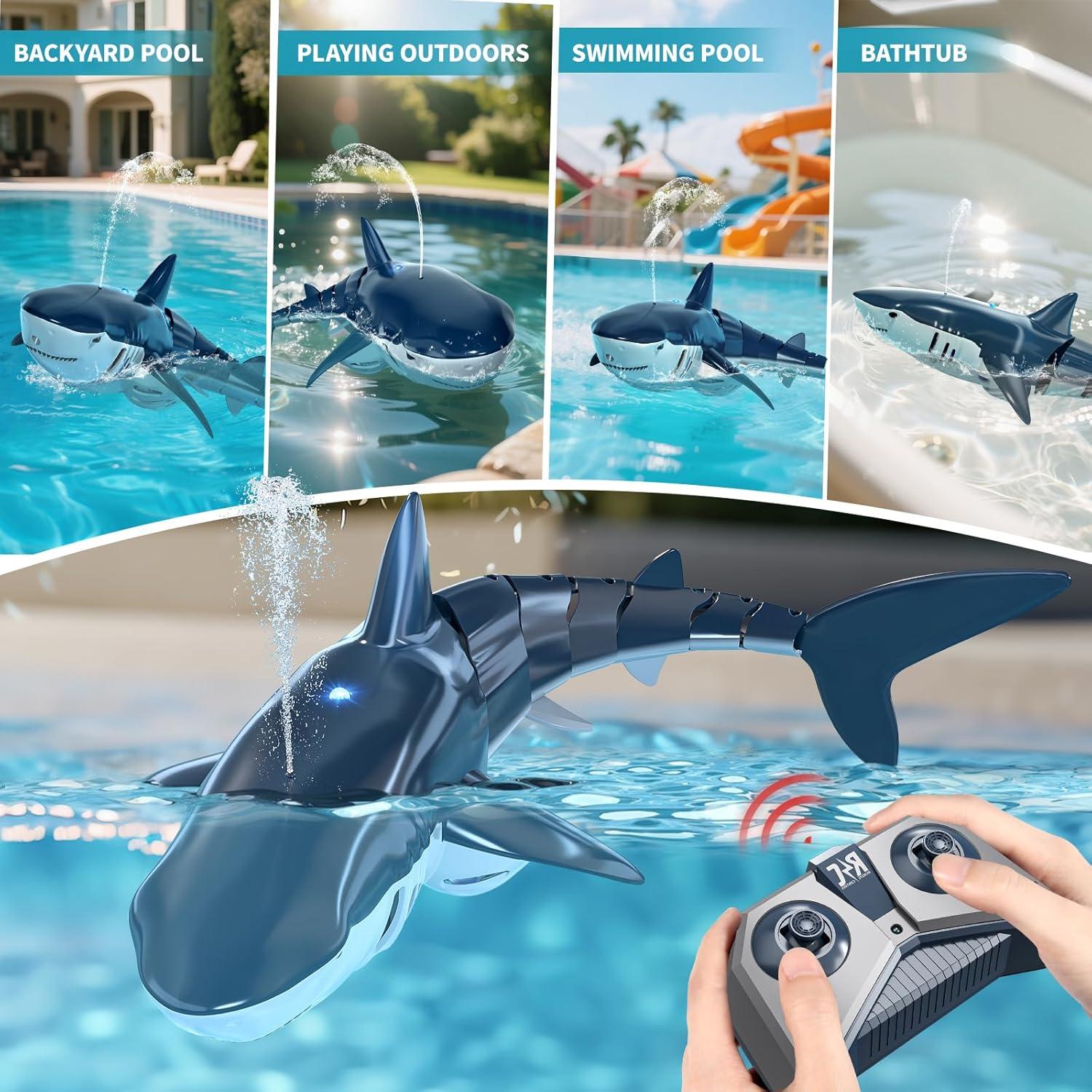 Juguete de Tiburón Control Remoto KIZONLY 1:18 para Piscina