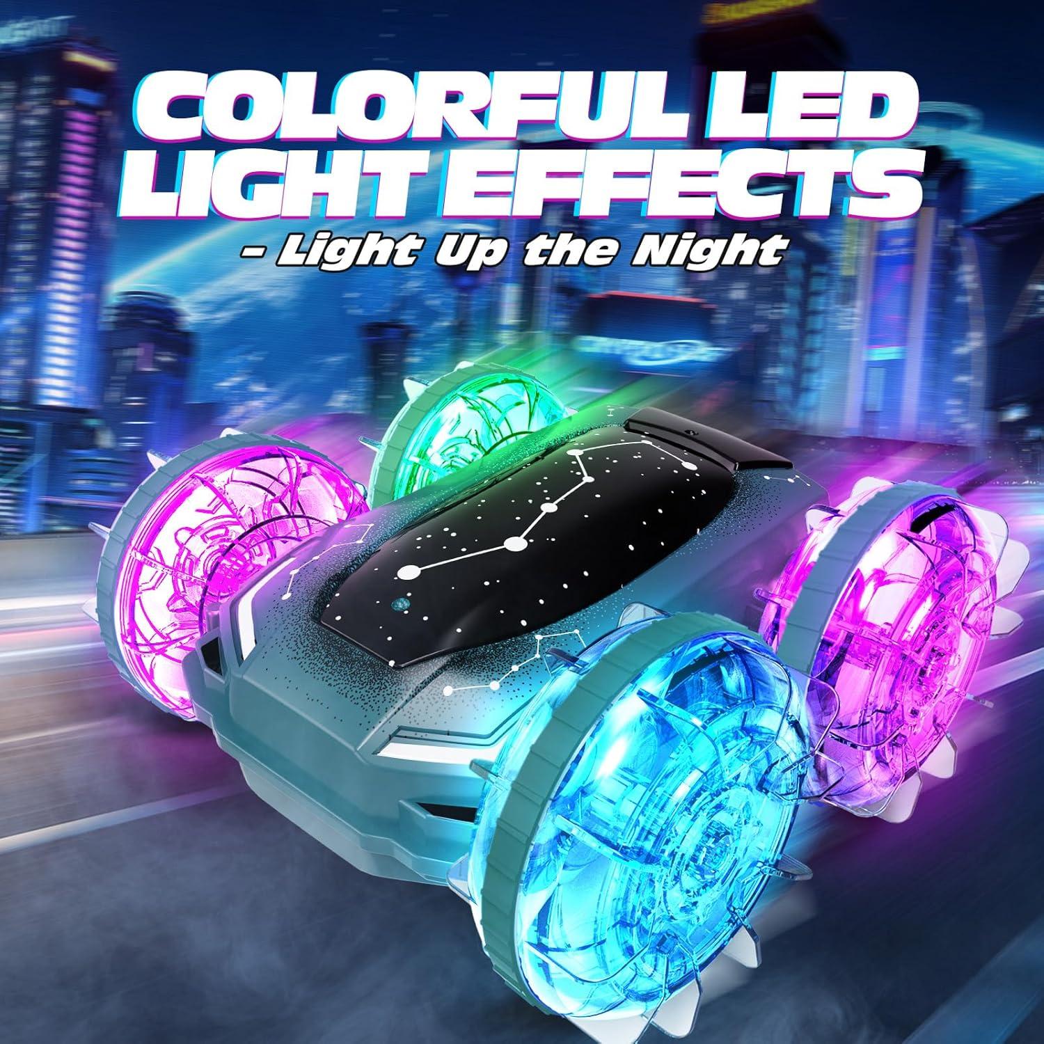 Coche Barco RC Anfibio Tecnock S8912A Verde 60 Min Carga Magnética