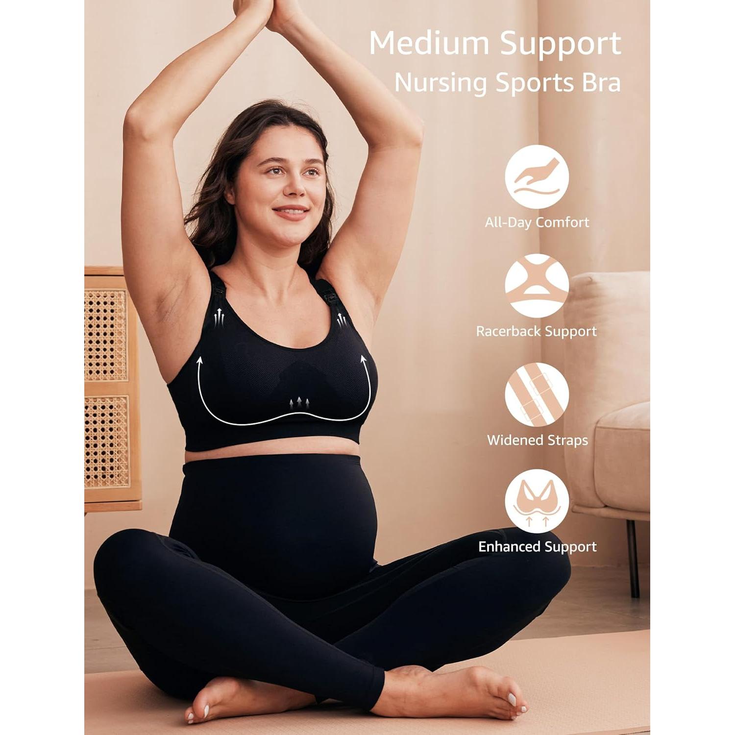 Sujetador de Lactancia HOFISH Sin Aros Mediano Negro