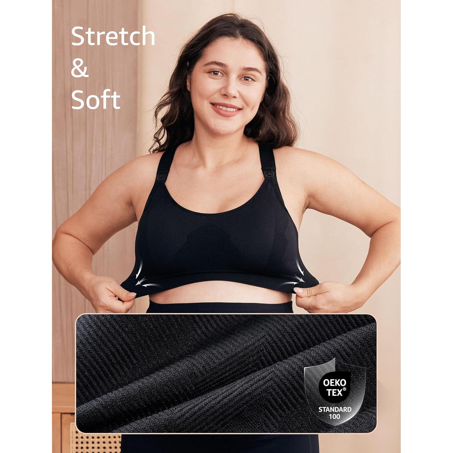 Sujetador de Lactancia HOFISH Sin Aros Mediano Negro