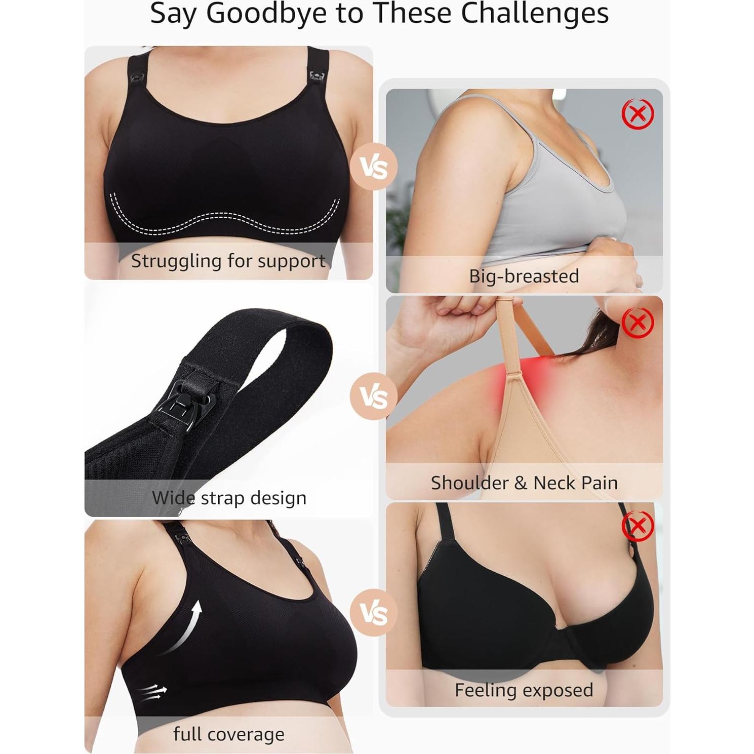 Sujetador de Lactancia HOFISH Sin Aros Mediano Negro