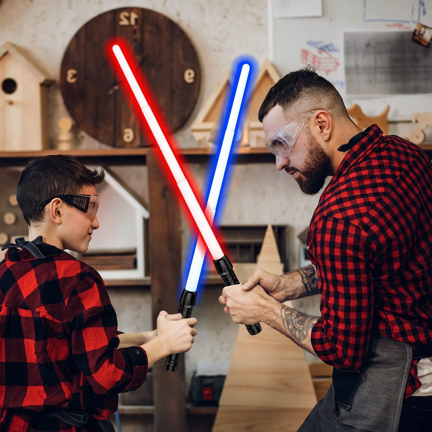 Sable de Luz Retráctil Solizan 80 cm 7 Colores LED Sonido