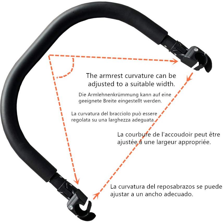 Barra de Parachoques para Cochecito BBZ Yoyo/Yoya - Cuero PU Negro