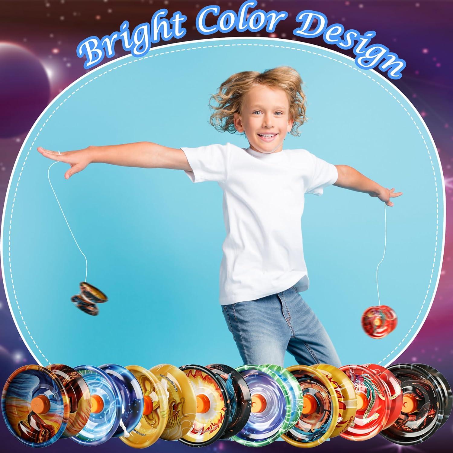 Paquete de 24 Pelotas de Yo-Yo Metal Norcoin 5.5 cm Coloridas