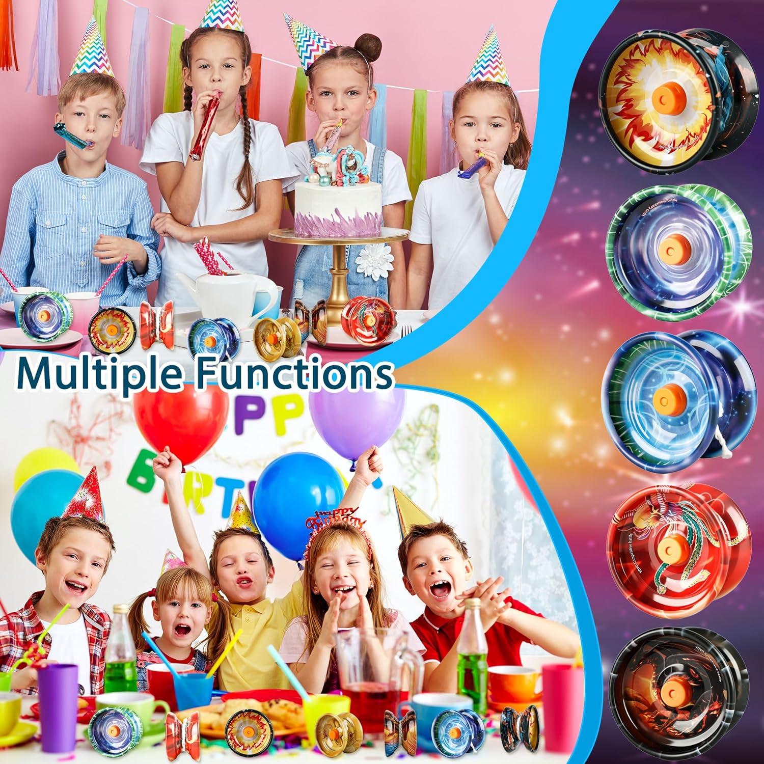 Paquete de 24 Pelotas de Yo-Yo Metal Norcoin 5.5 cm Coloridas