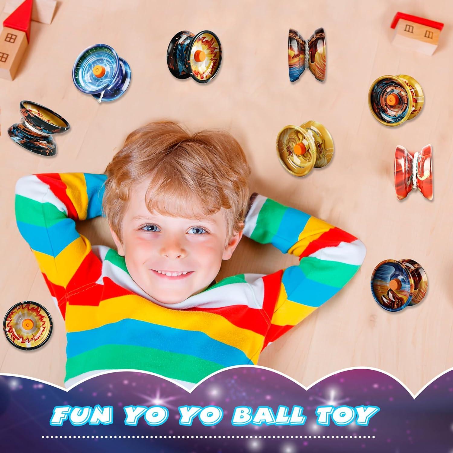 Paquete de 24 Pelotas de Yo-Yo Metal Norcoin 5.5 cm Coloridas