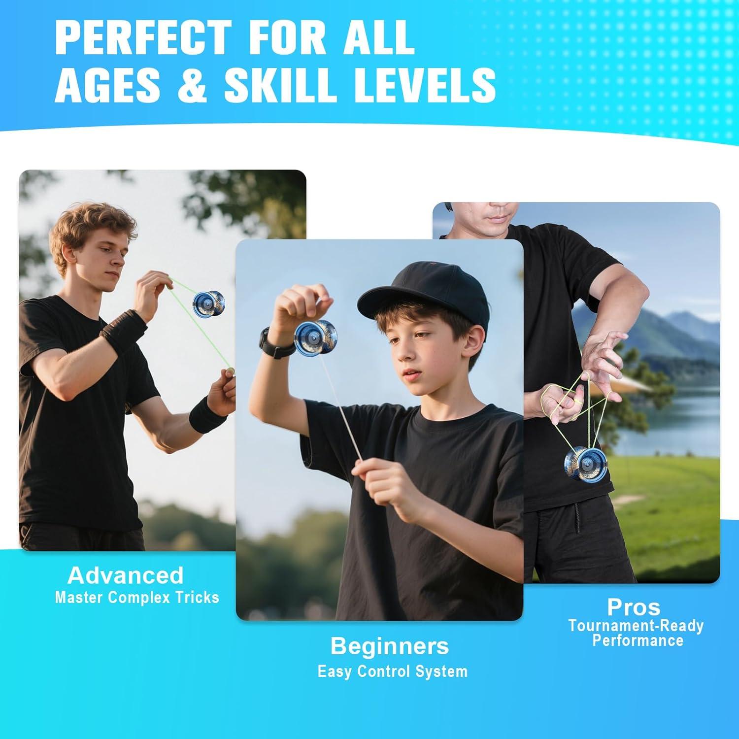 Yoyo Metálico TK2 Profesional para Niños y Adultos - Azul