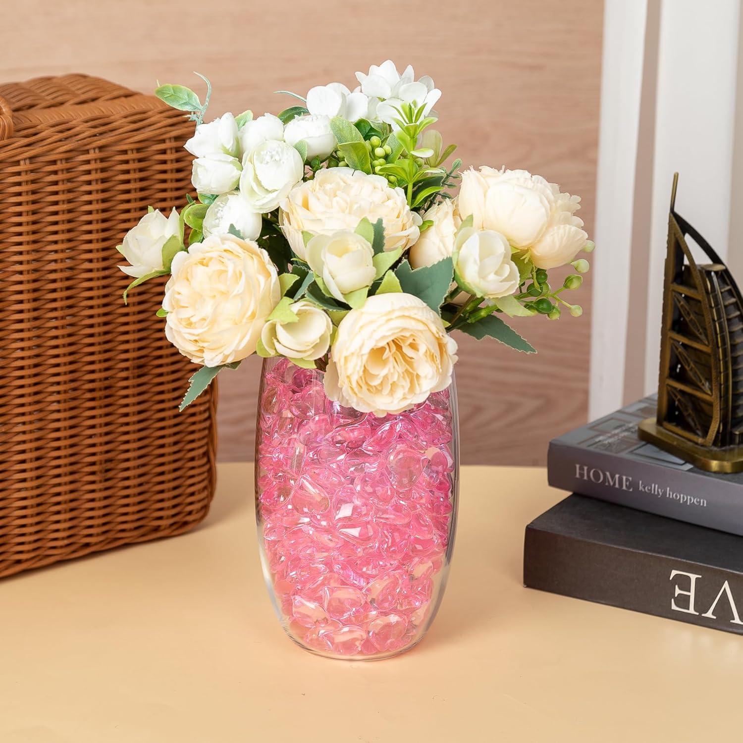 120 Canicas Corazón Rosa AiFanS - Gemas Acrílicas Decorativas