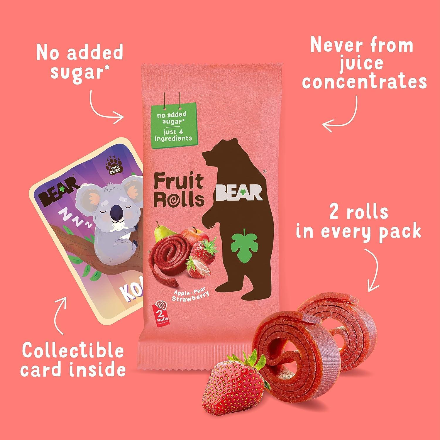 Rollos de Fruta BEAR Yoyo Fresa 5 Unidades 99.22 g