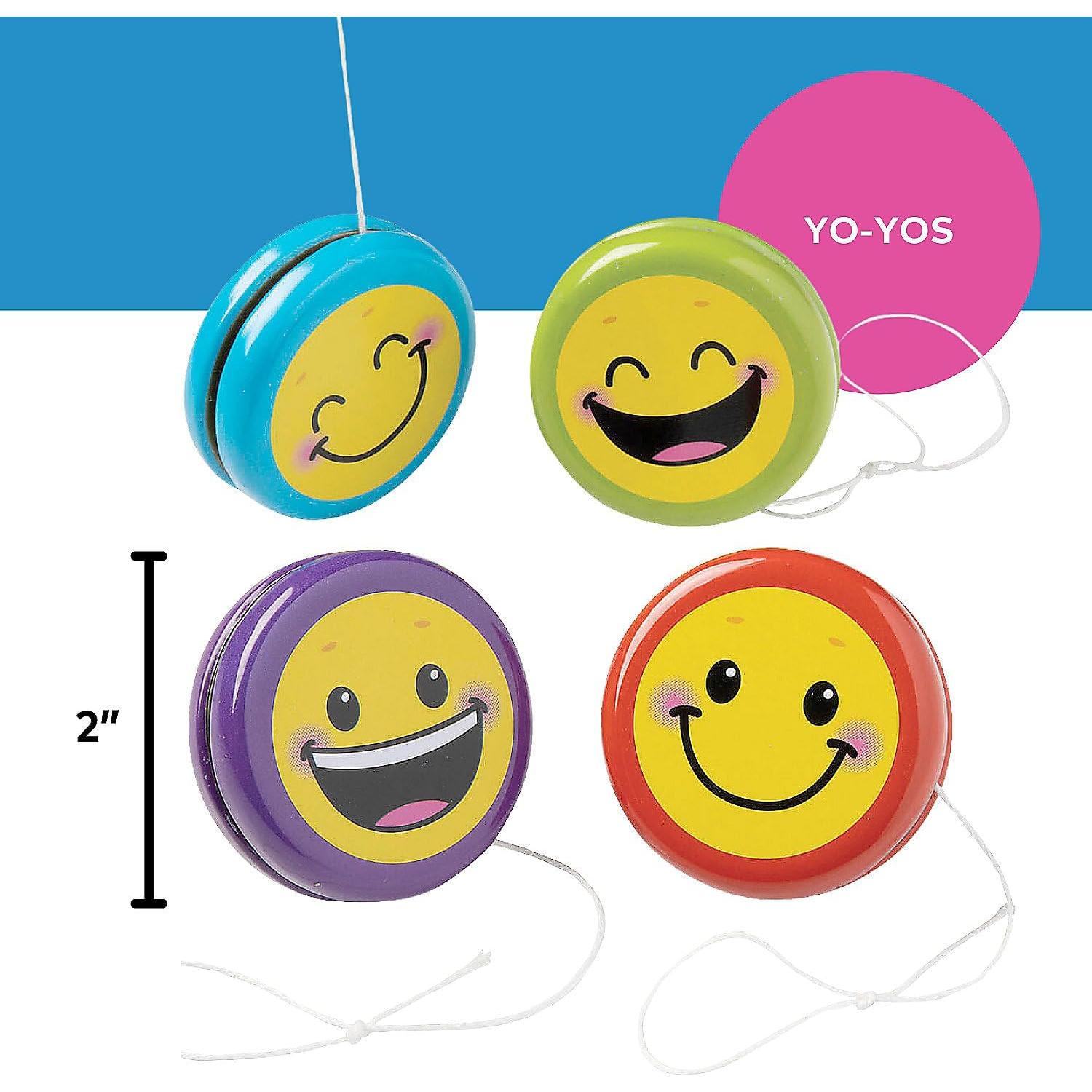Yo-Yos Caritas Sonrientes Fun Express - 4 Piezas