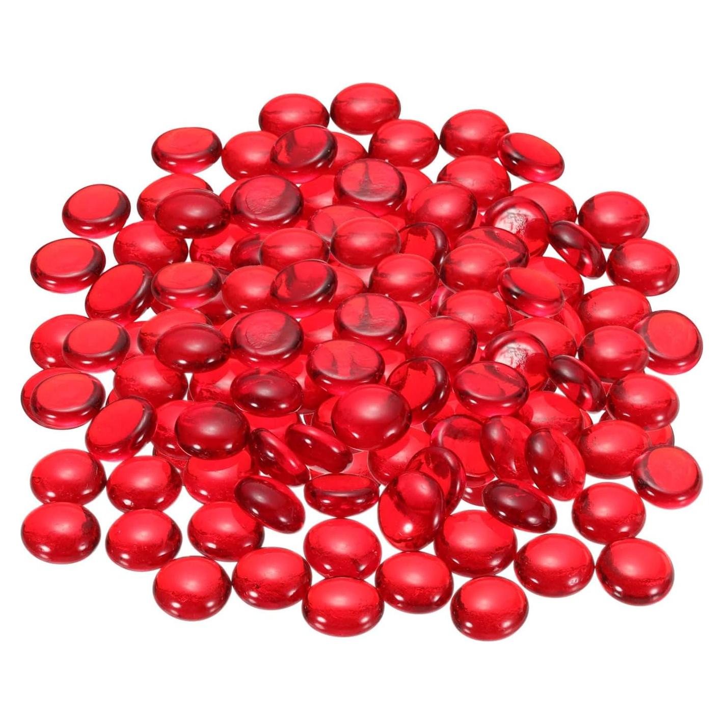 Perlas de Vidrio Rojo uxcell para Fuegos 500g Decoración