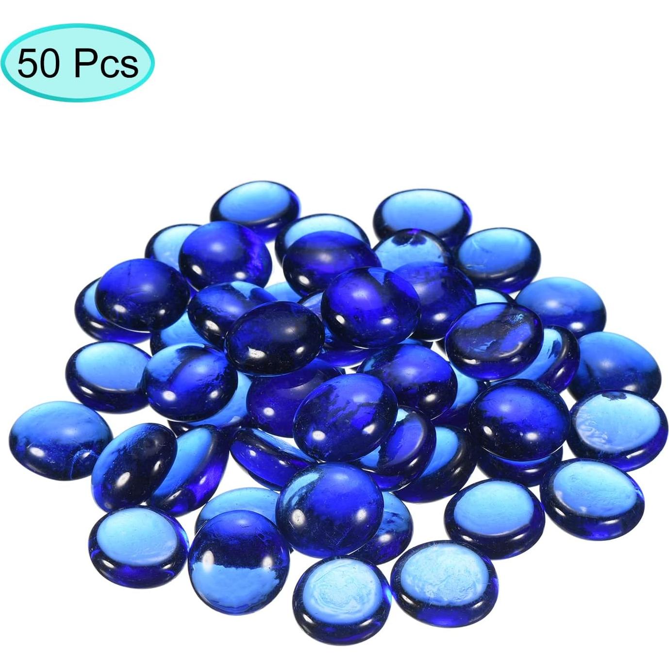 Canicas de Vidrio Decorativas MECCANIXITY 17-19mm Azules 50 Pcs