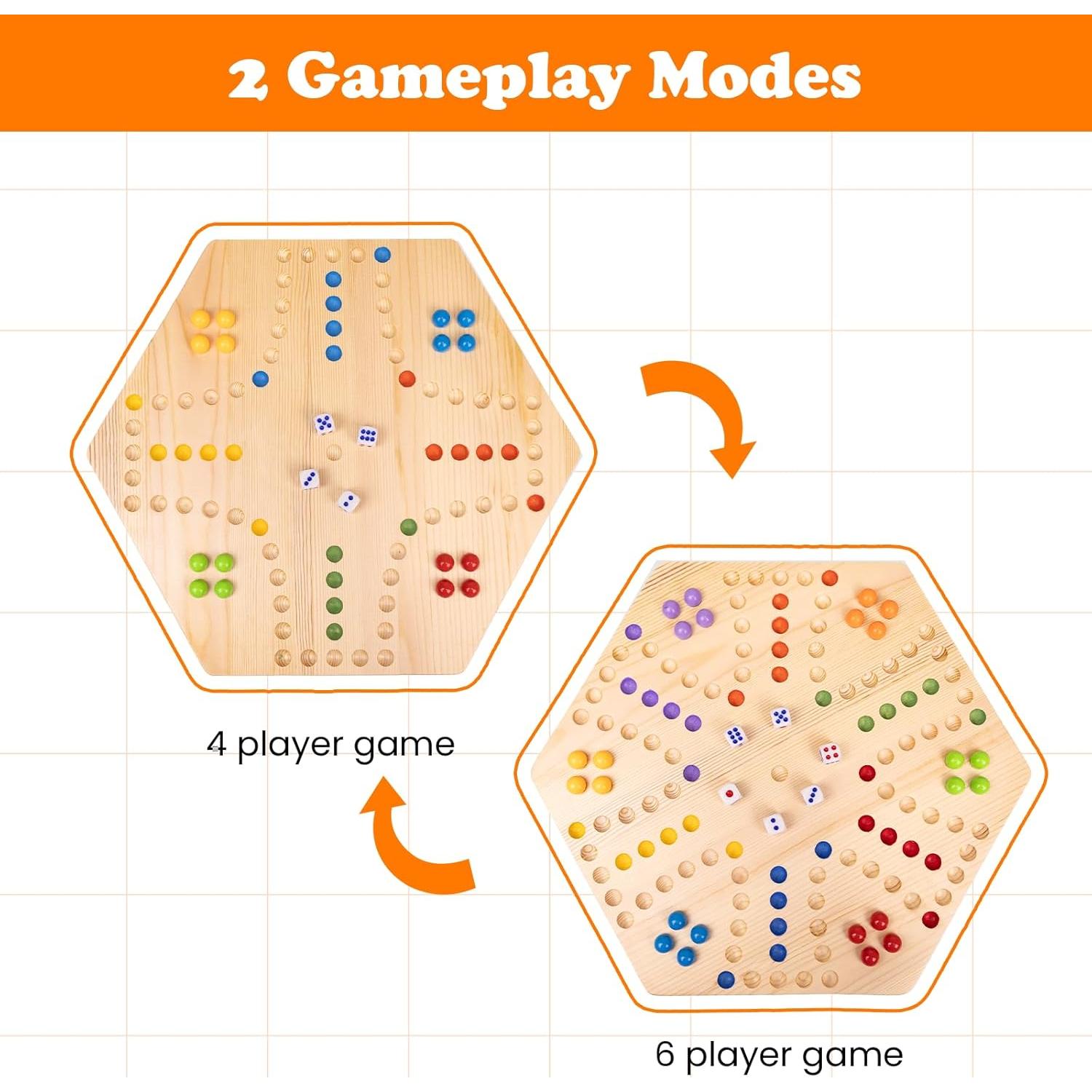 Juego de Mesa Fast Track Wahoo 2 en 1 para 4-6 Jugadores