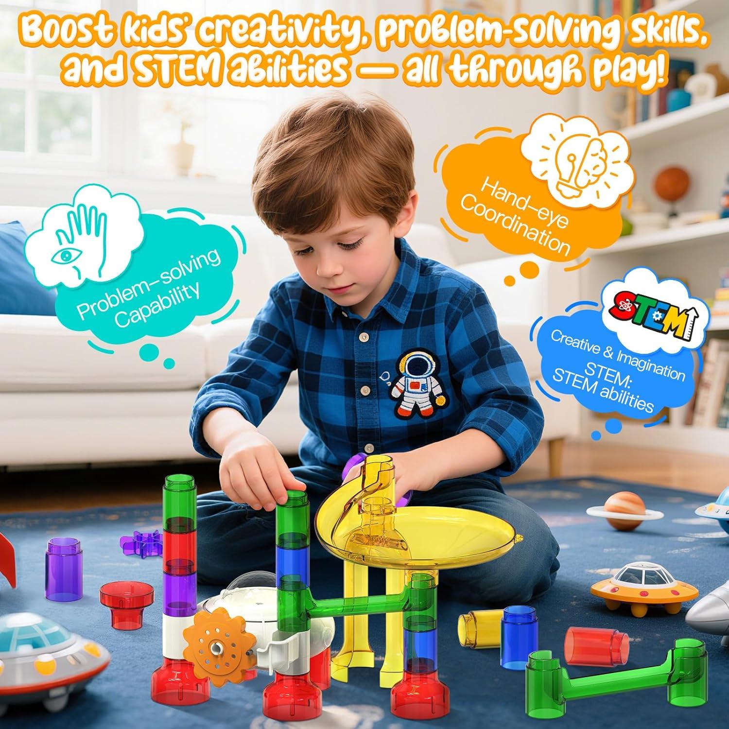 Carrera de Canicas Motorizada Shantou Nai De - Juguete STEM 153 Piezas