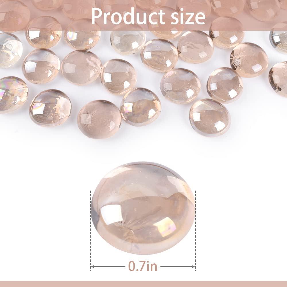 Canicas de Vidrio Planas Rosadas HUIANER 100PCS 0.45kg
