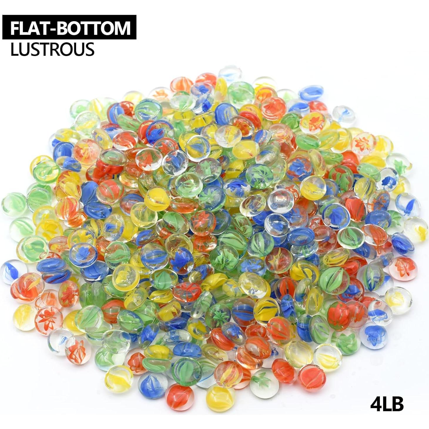 Canicas de Vidrio Planas Ismosm 1.81 kg para Jarrones y Manualidades