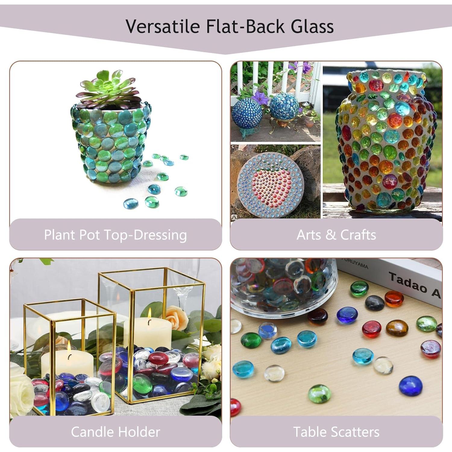 Canicas de Vidrio Planas Ismosm 1.81 kg para Jarrones y Manualidades