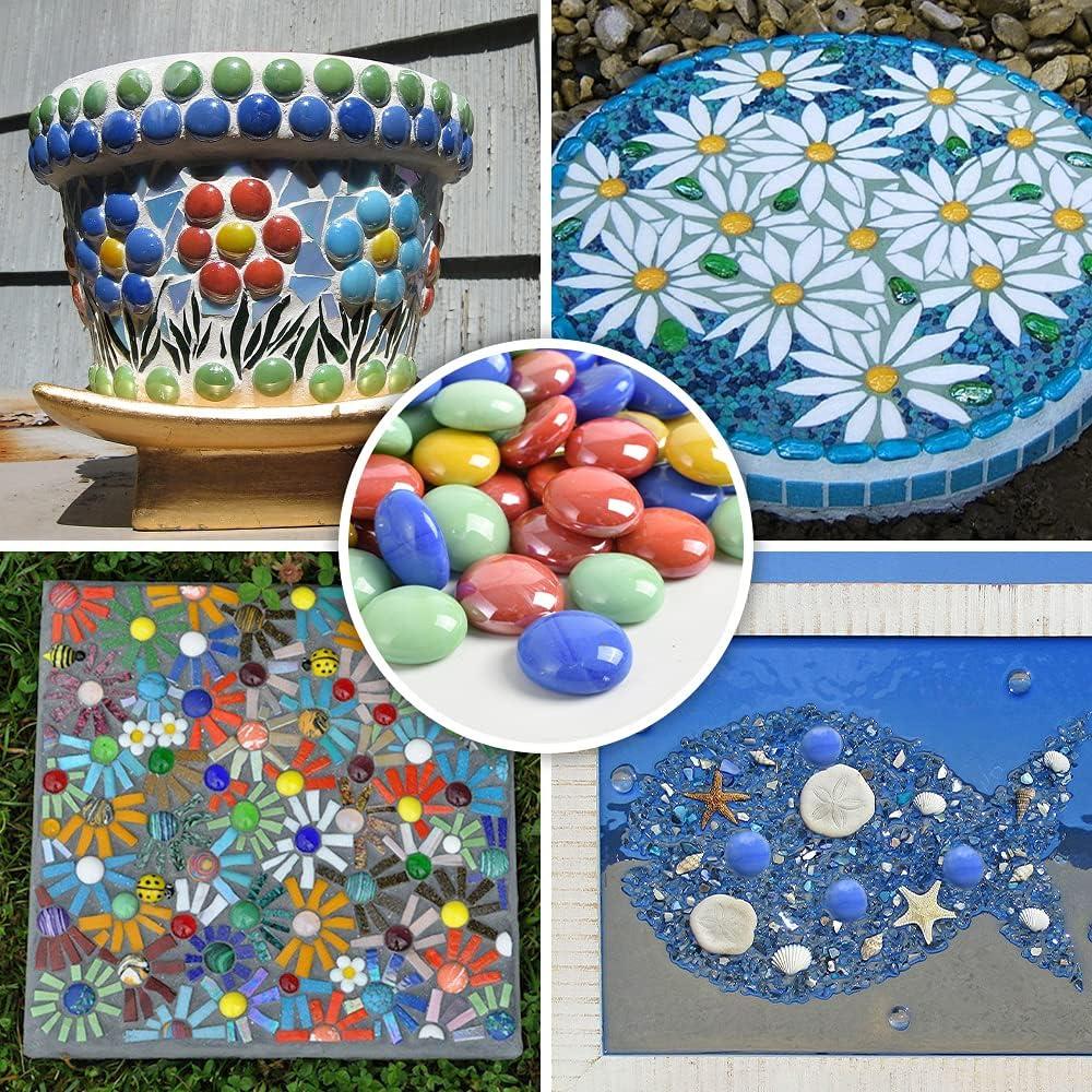 Canicas Planas de Vidrio LUEYAO 1lb para Decoración Acuario