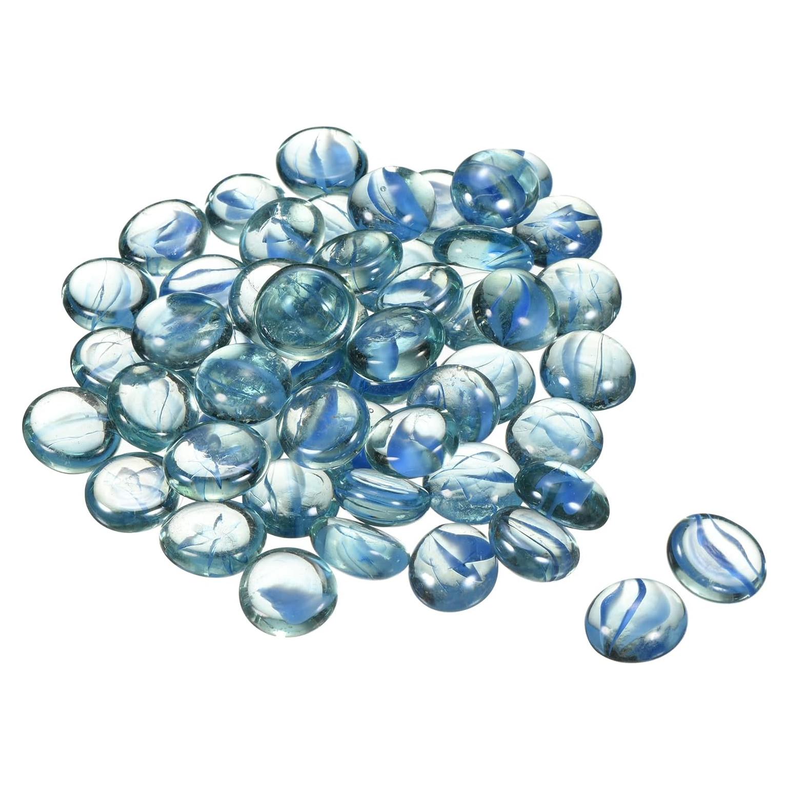 Canicas de Vidrio Decorativas MECCANIXITY 17-19mm Azul 50 Pcs