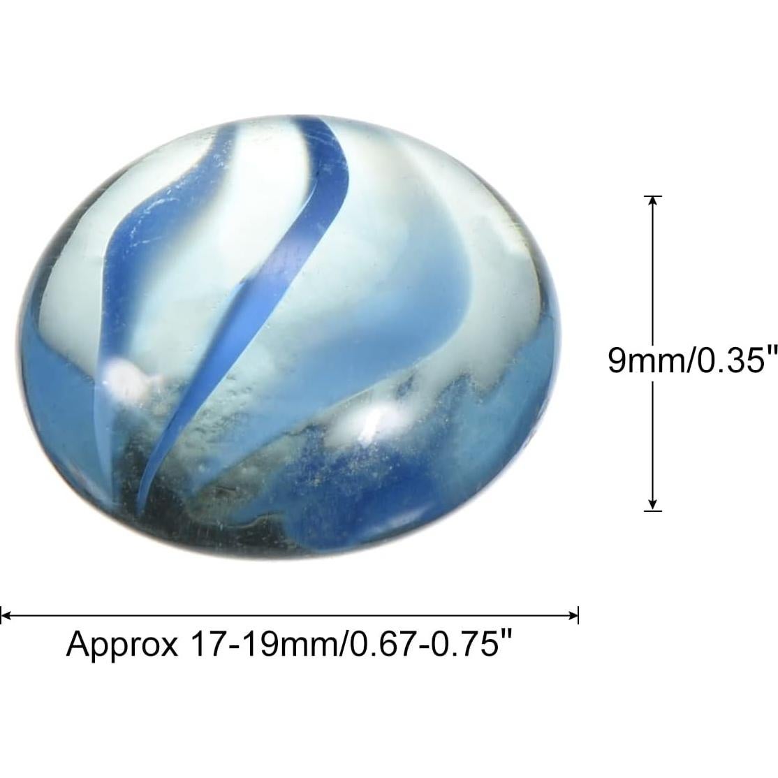 Canicas de Vidrio Decorativas MECCANIXITY 17-19mm Azul 50 Pcs