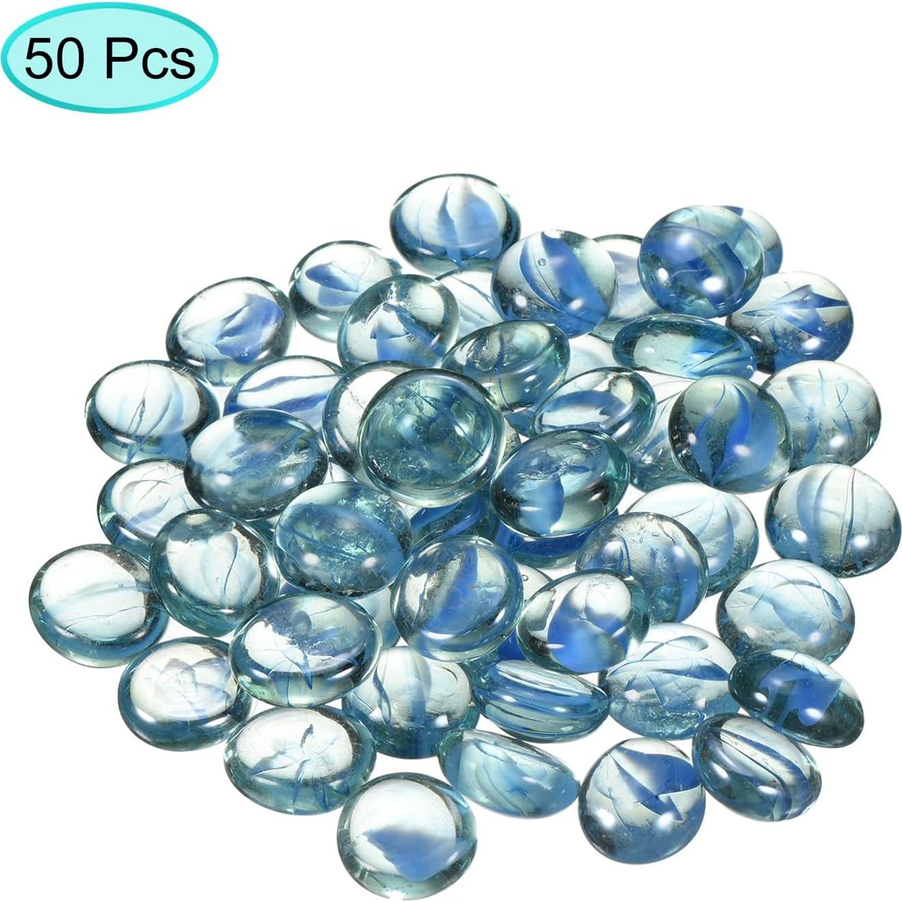 Canicas de Vidrio Decorativas MECCANIXITY 17-19mm Azul 50 Pcs