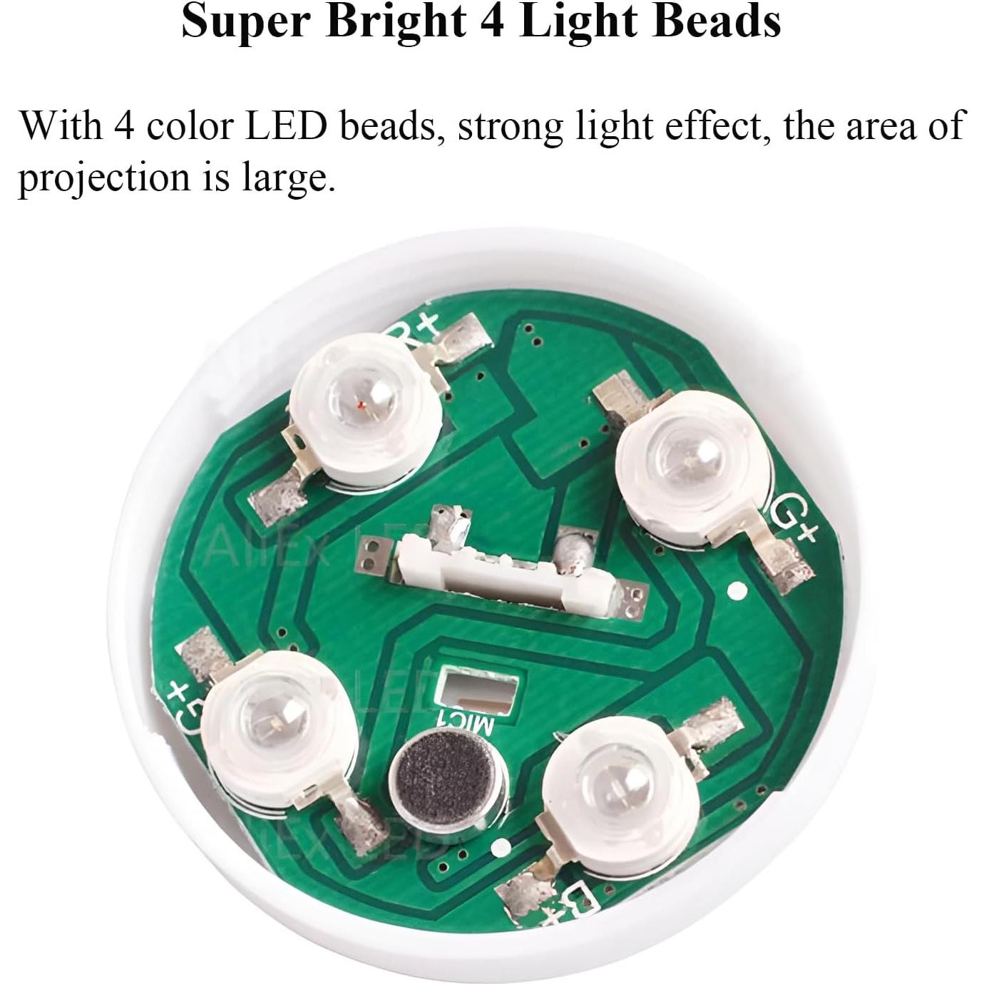 Luz Disco Mini USB Soseelnee RGB Activada por Sonido 2 Pcs