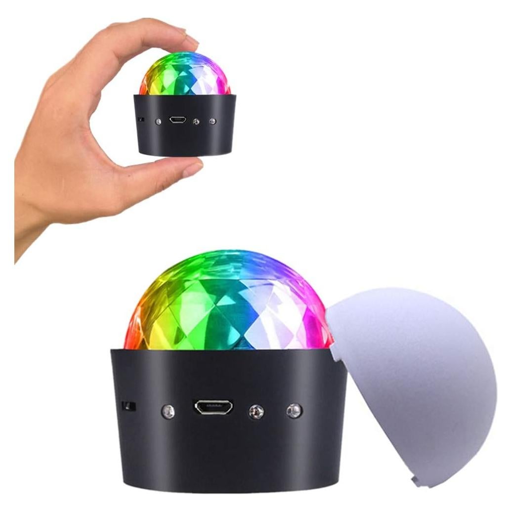 Mini Luz Disco LED Baoxr Activada por Voz 3W Magnética