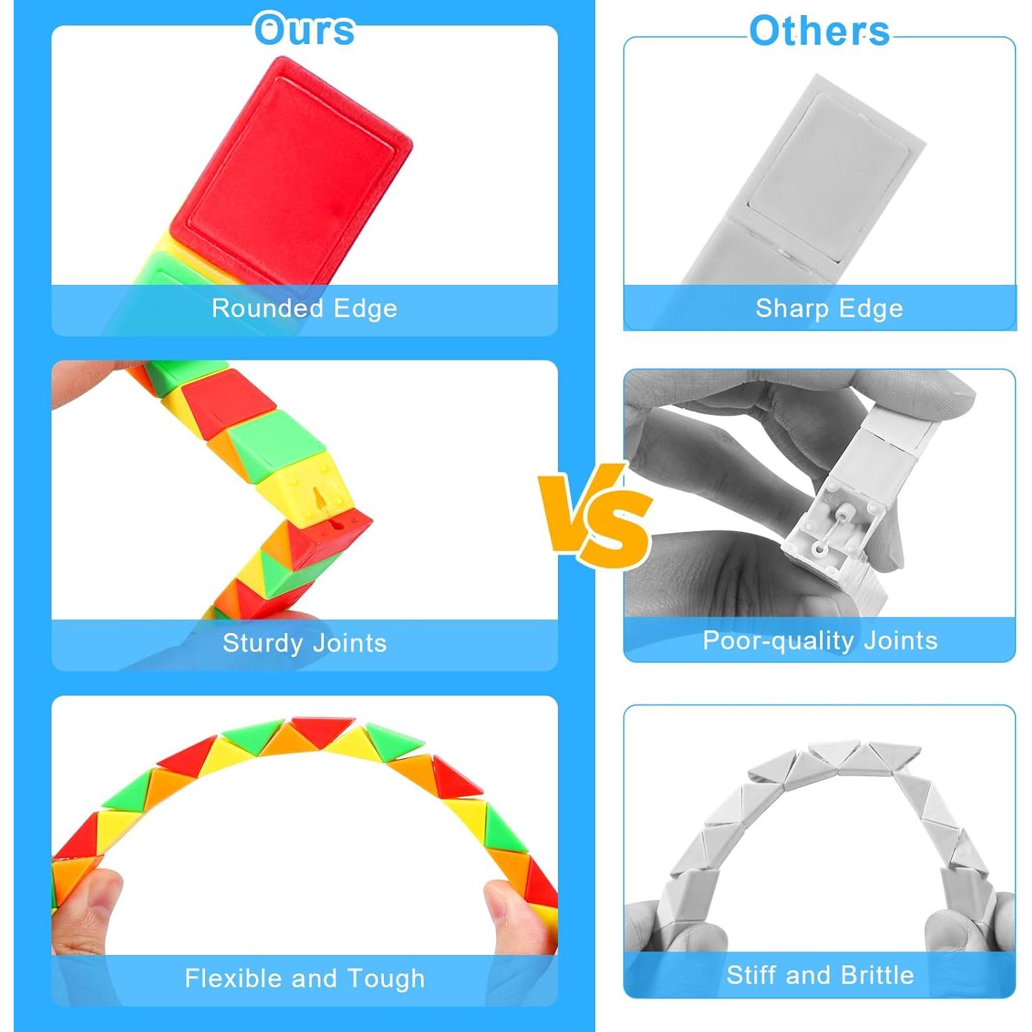 Paquete de 24 Juguetes Antiestrés JOLLYFUN Cubos Mágicos