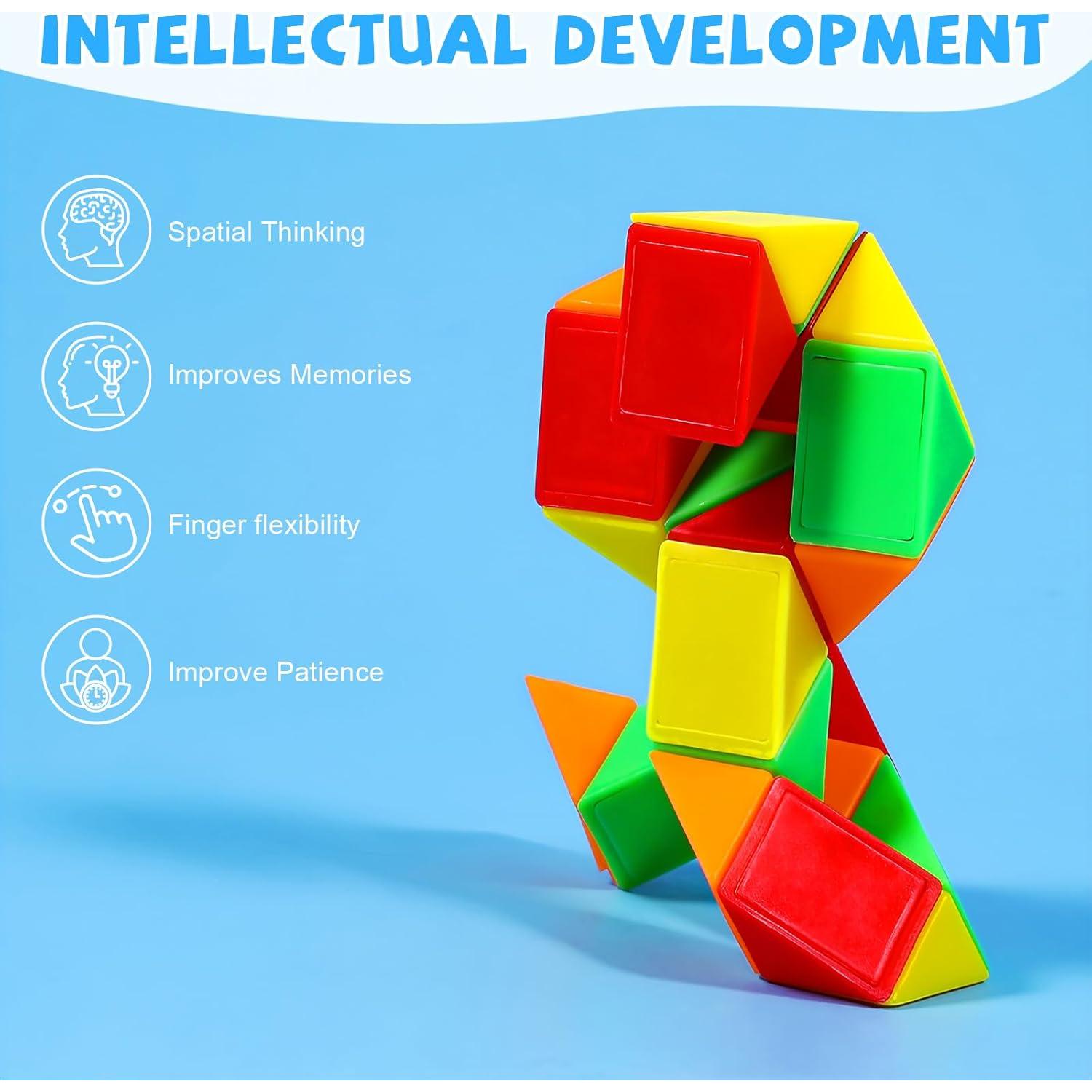 Paquete de 24 Juguetes Antiestrés JOLLYFUN Cubos Mágicos