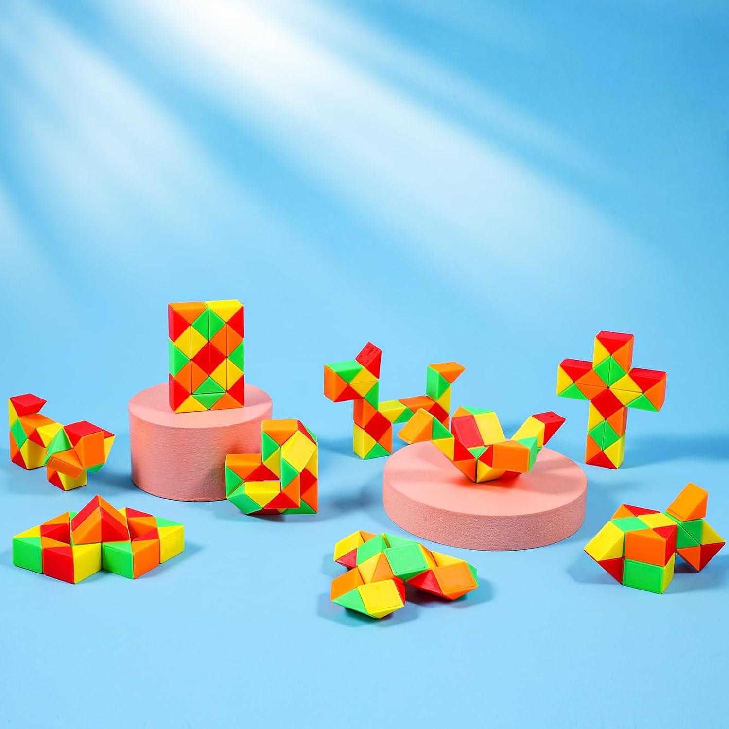 Paquete de 24 Juguetes Antiestrés JOLLYFUN Cubos Mágicos