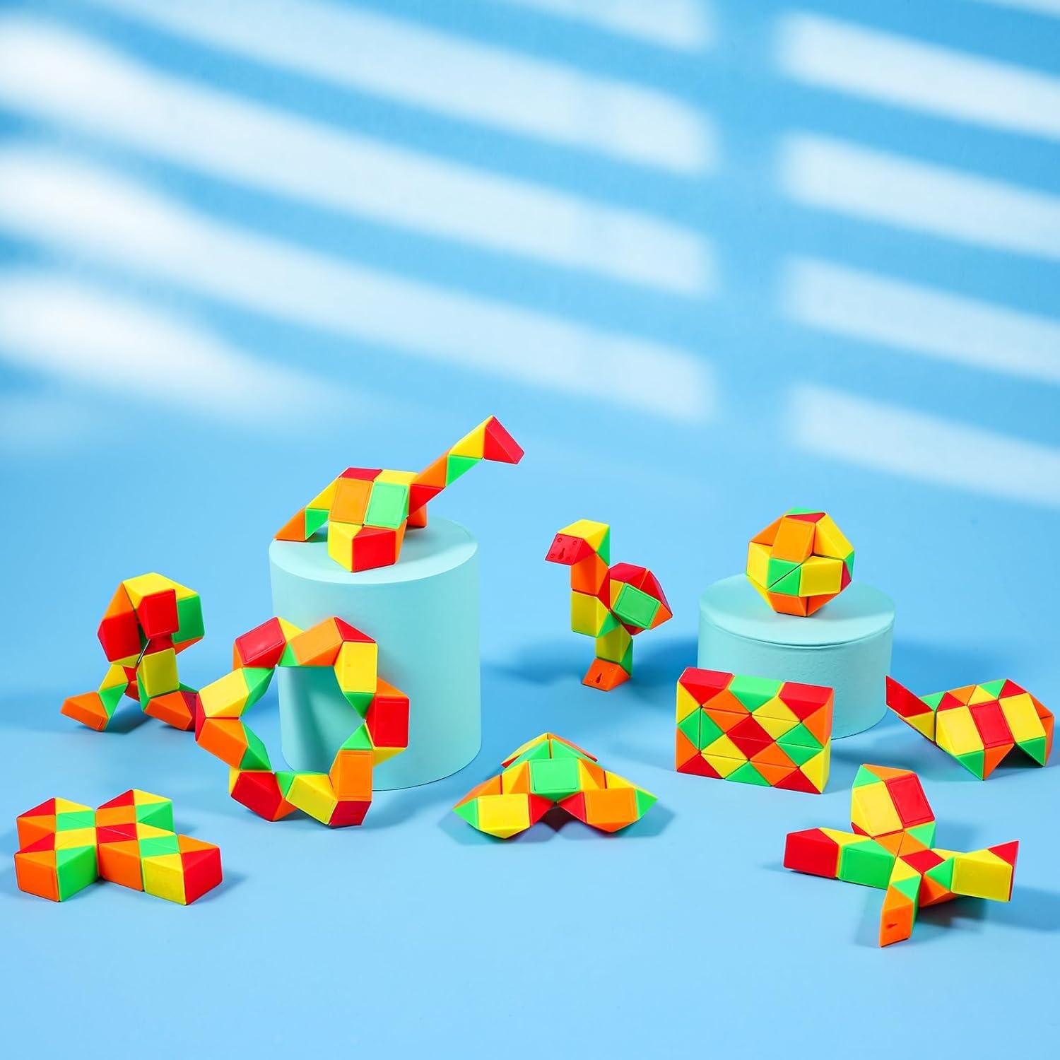 Paquete de 24 Juguetes Antiestrés JOLLYFUN Cubos Mágicos