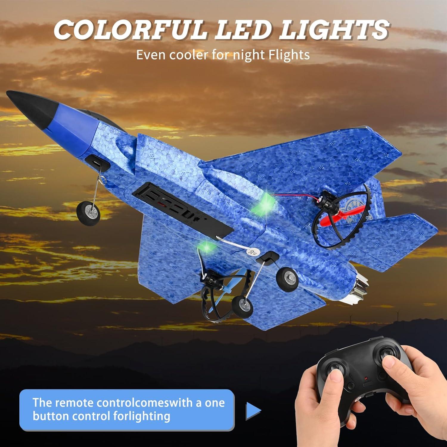 Avión RC Gordengdy F35 2CH con Giroscopio y 2 Baterías